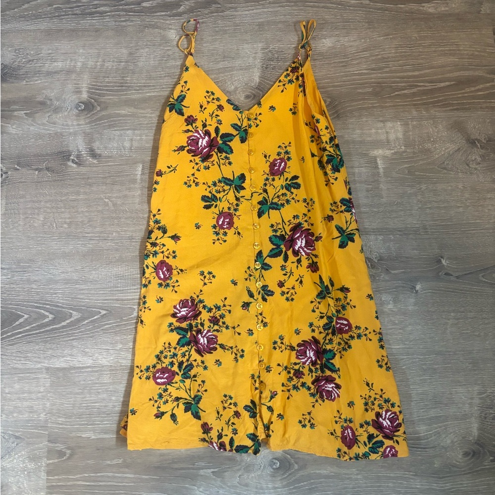Francesca’s Floral Yellow Dress